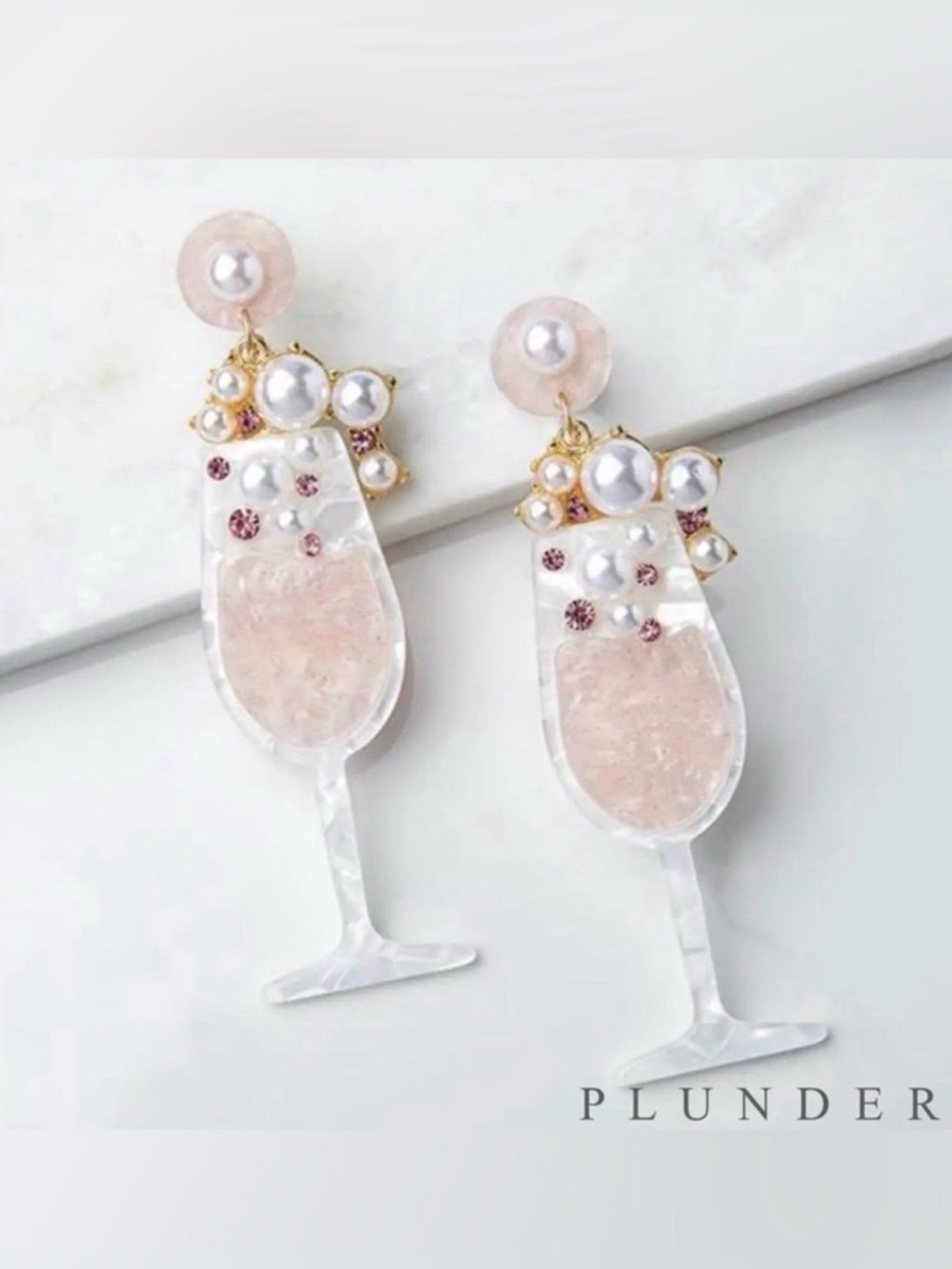 ✨ NEW ✨ Plunder Champagne Glass Earrings ✨